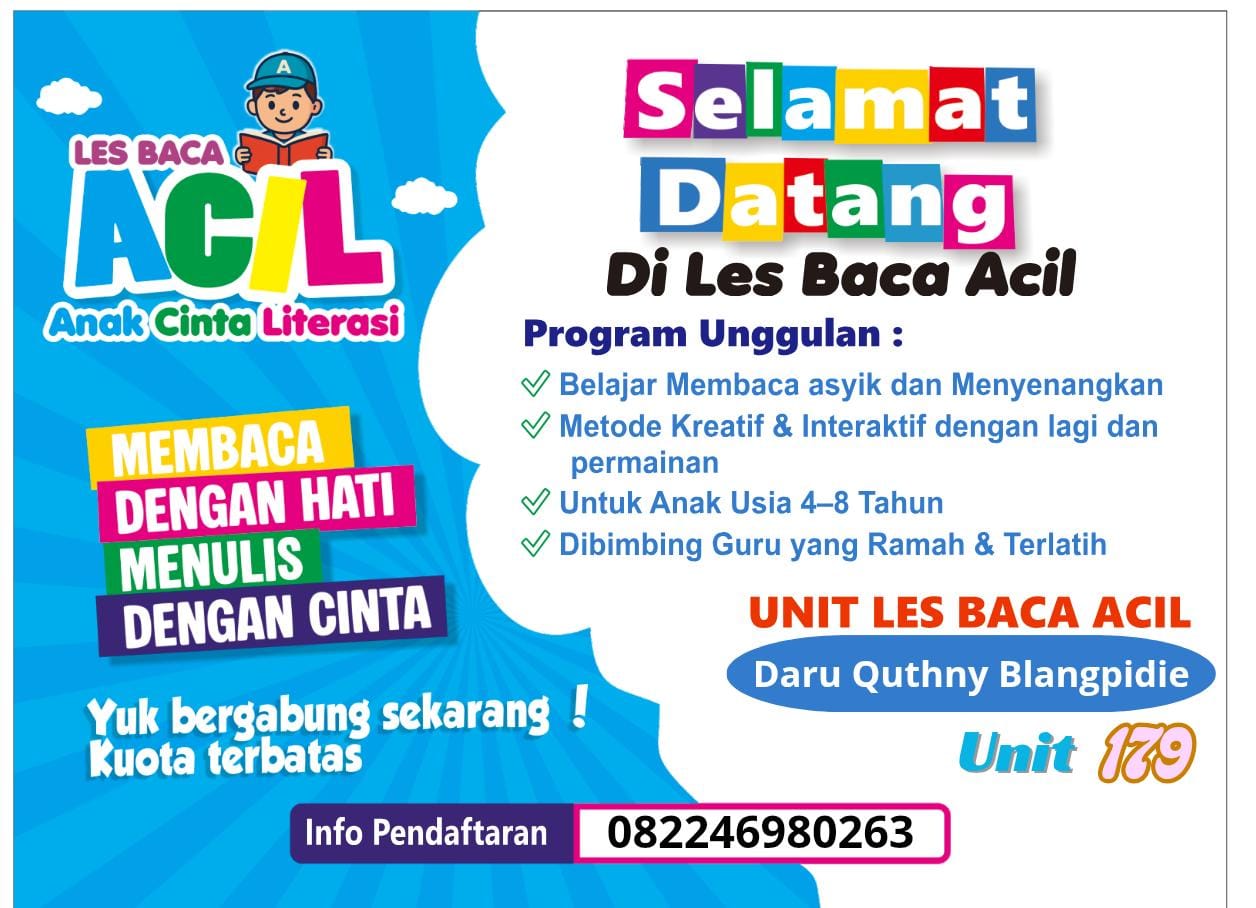 Les Baca Acil Giat Literasi Daru Quthny Blangpidie