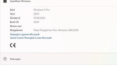Update terbaru windows 11 25h2 bulan september 2025