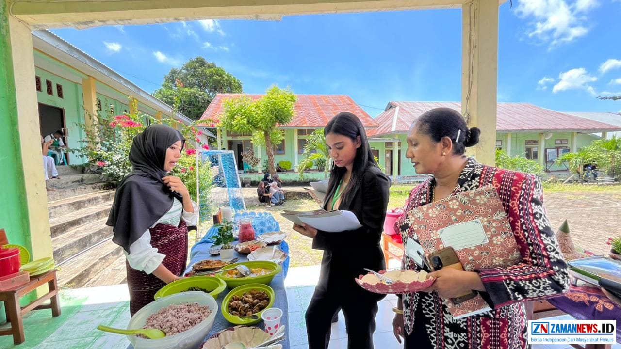SMK Sura Dewa Larantuka, Ujian Praktik Mulok, Kuliner Lokal, Jagung Titi, Tradisi Larantuka, Pendidikan Berbasis Budaya, Maria Magdalena Ina Tokan, Pakaian Daerah