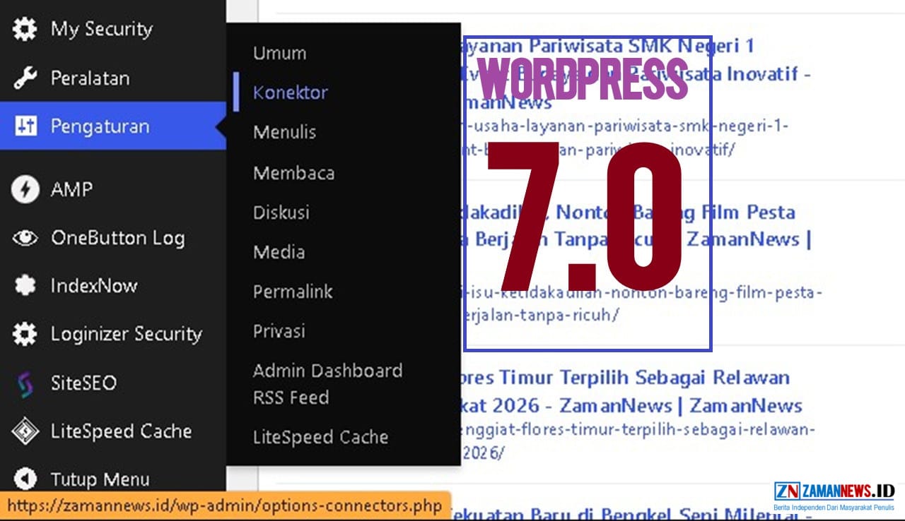 WordPress 7.0, Matt Mullenweg, San Francisco, AI Connectors, Dasbor Admin, Pengembang Web, Akselerasi Teknologi, WordPress Playground